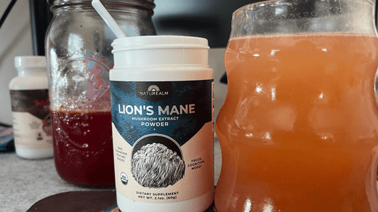 The Lion's Mane Strawberry Shrub Is a Mocktail Full of Antioxidants