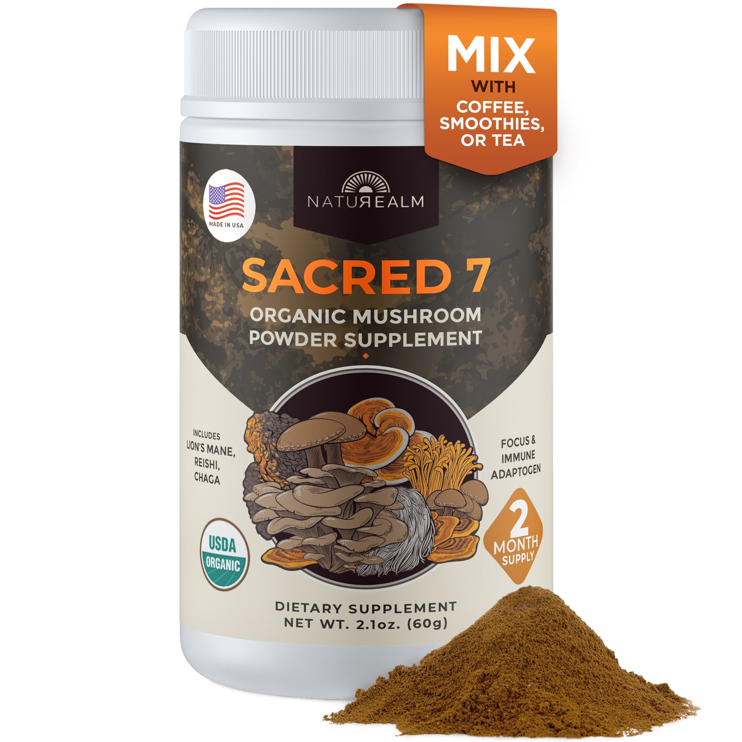 Sacred 7 Mushroom Extract Powder