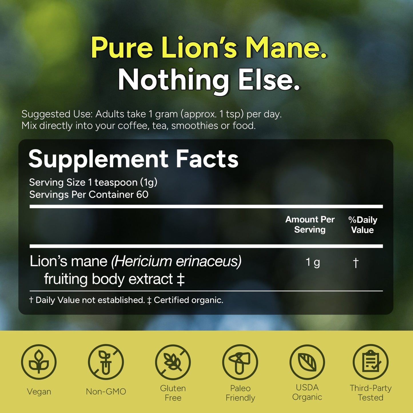 Lion's Mane Mushroom Extract Powder
