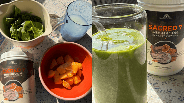 How to Make the Green Sacred 7 Mushroom Smoothie