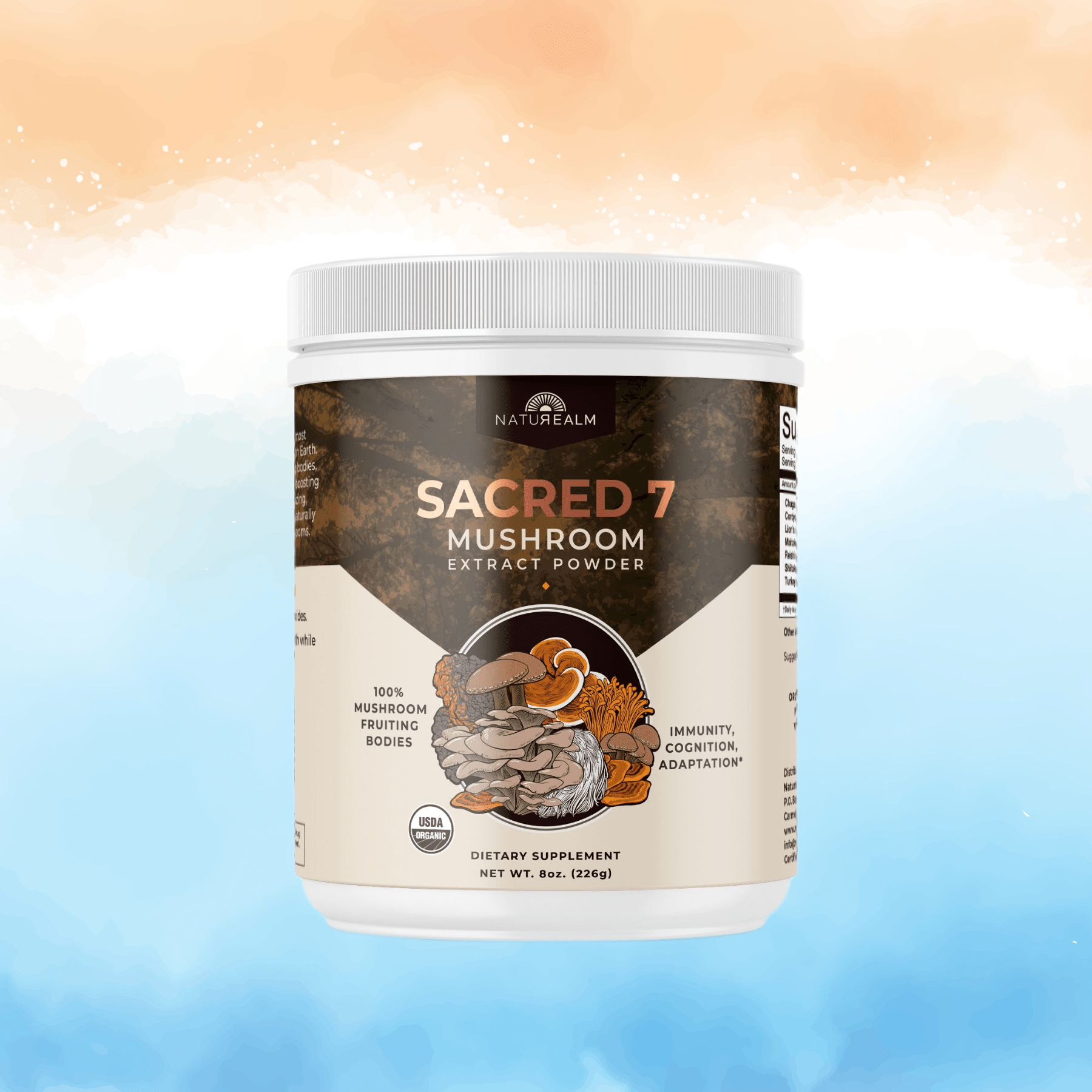 Naturealm Sacred 7 Mushroom Extract Powder: Overview + Uses - Naturealm