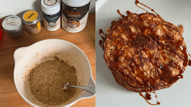 How to Make Banana Oatmeal Pancakes Infused With Mushrooms