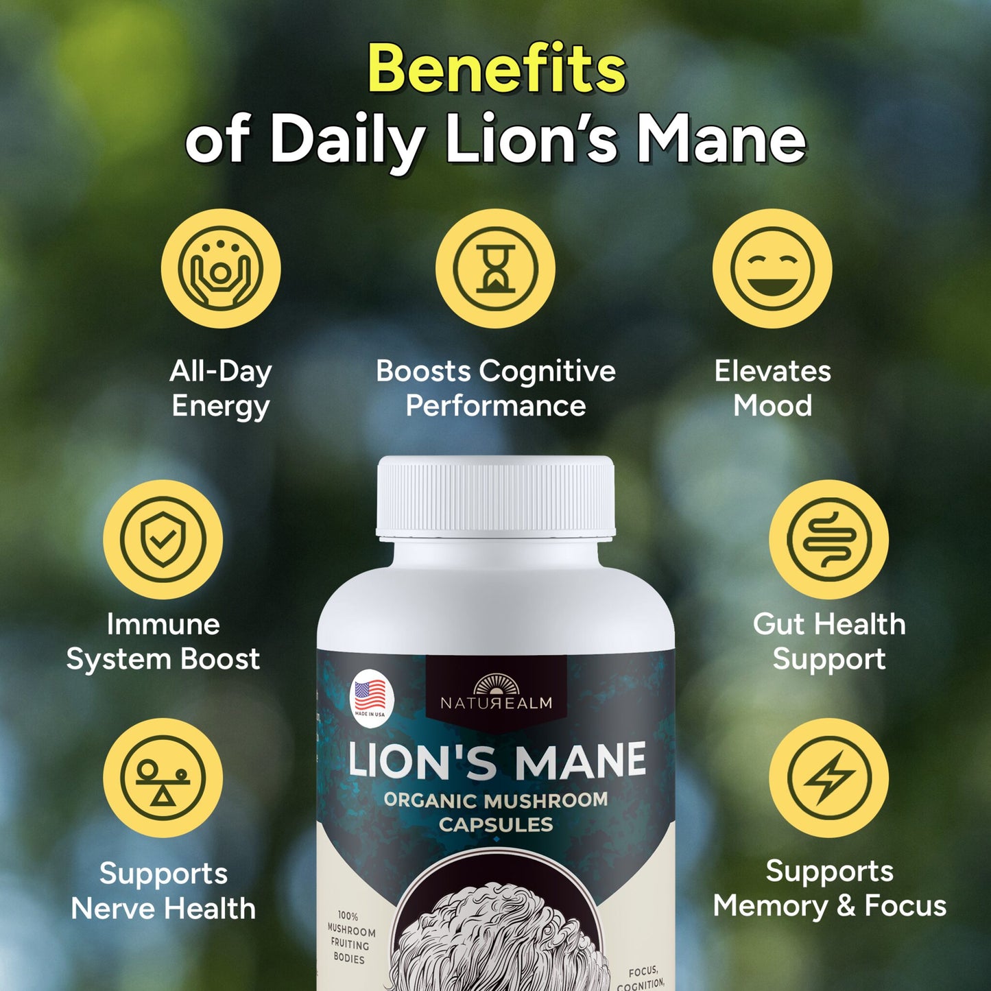 Lion's Mane Mushroom Extract Capsules