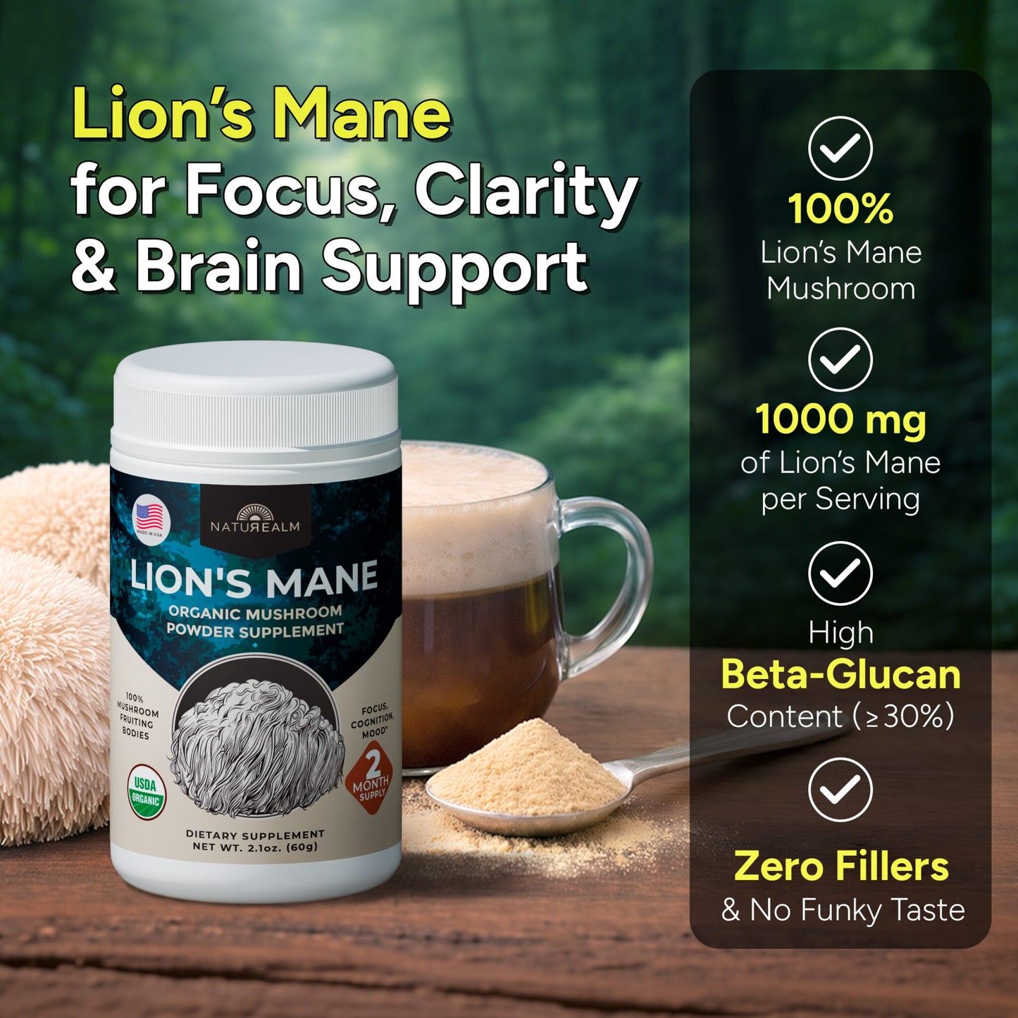 Lion's Mane Mushroom Extract Powder