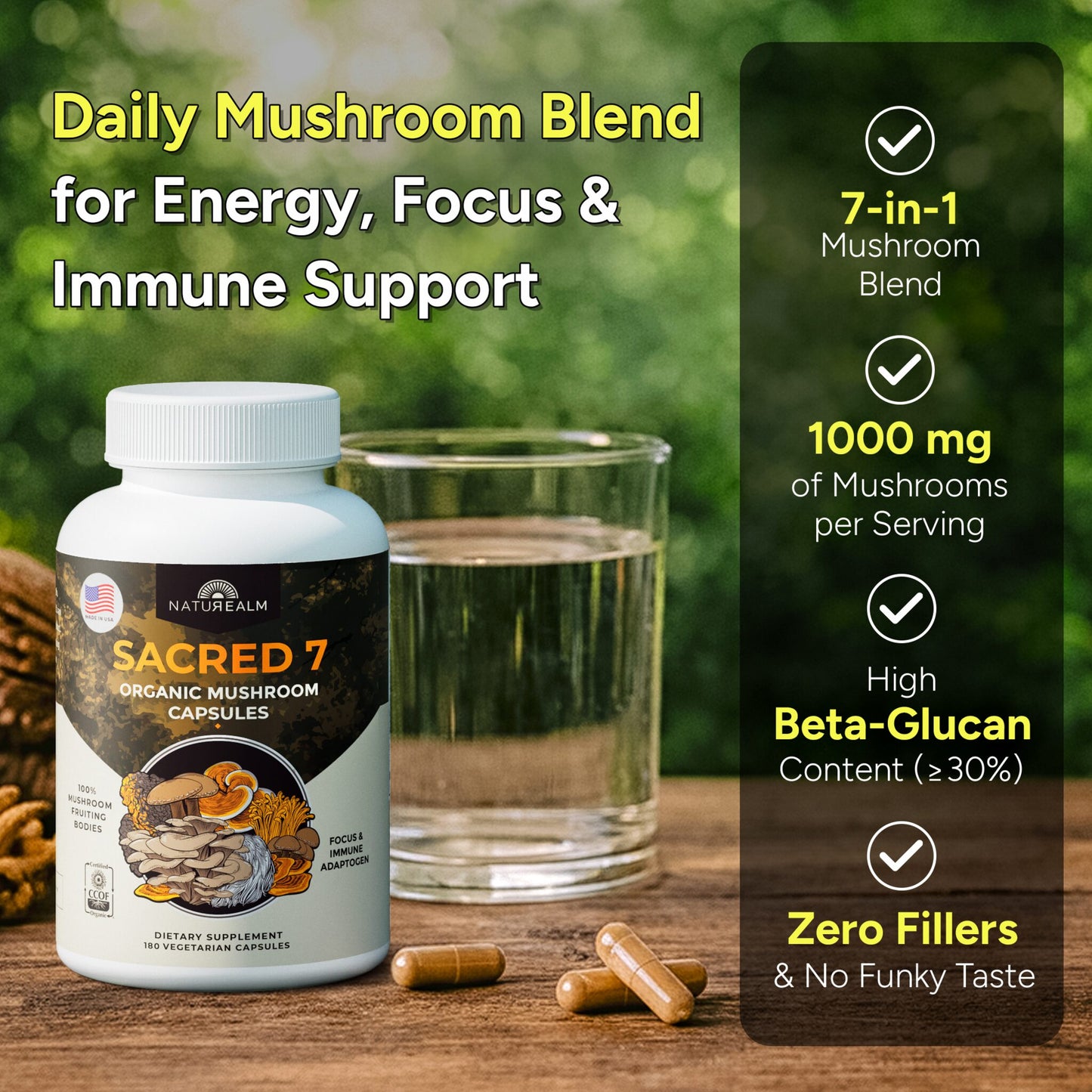 Sacred 7 Mushroom Extract Capsules