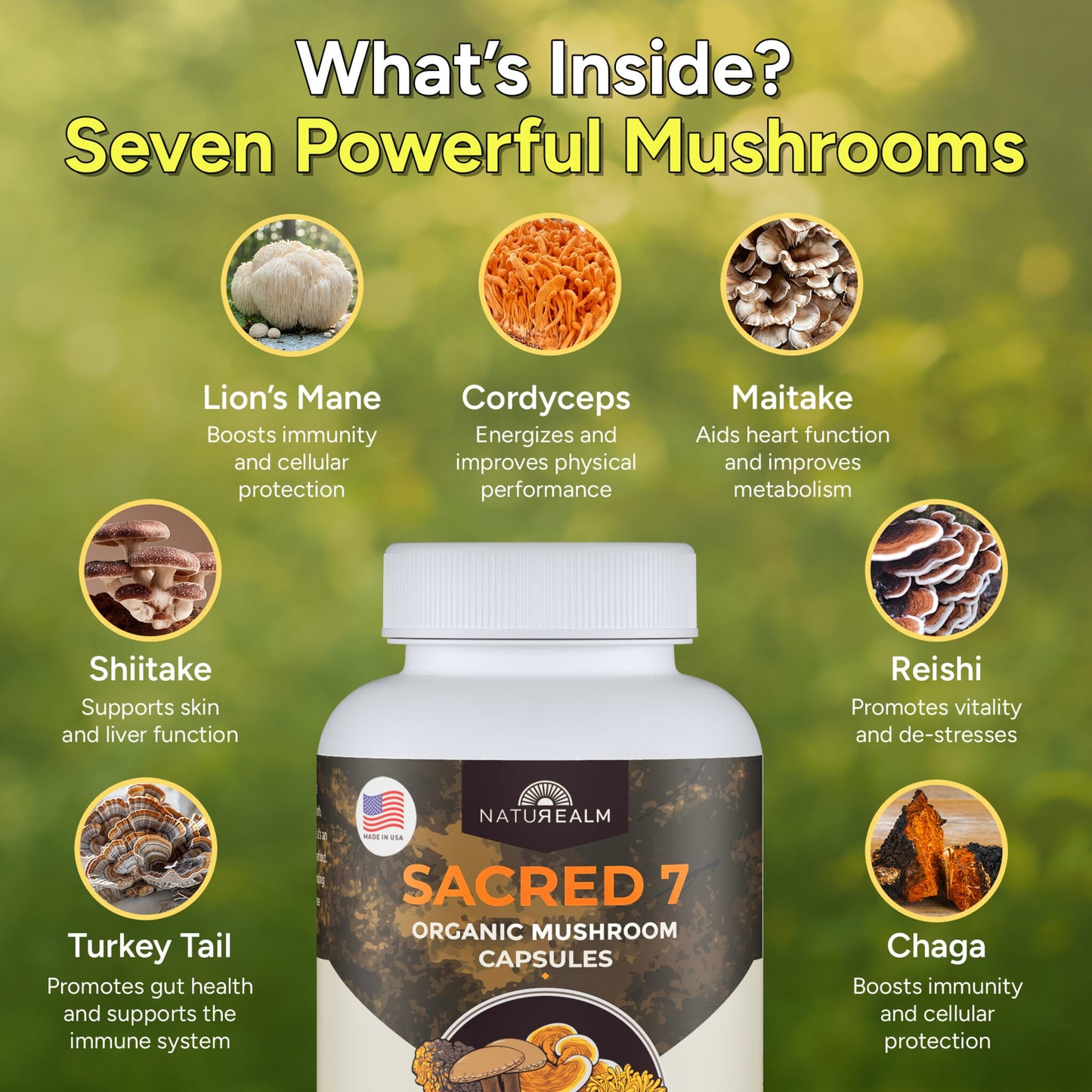 Sacred 7 Mushroom Extract Capsules