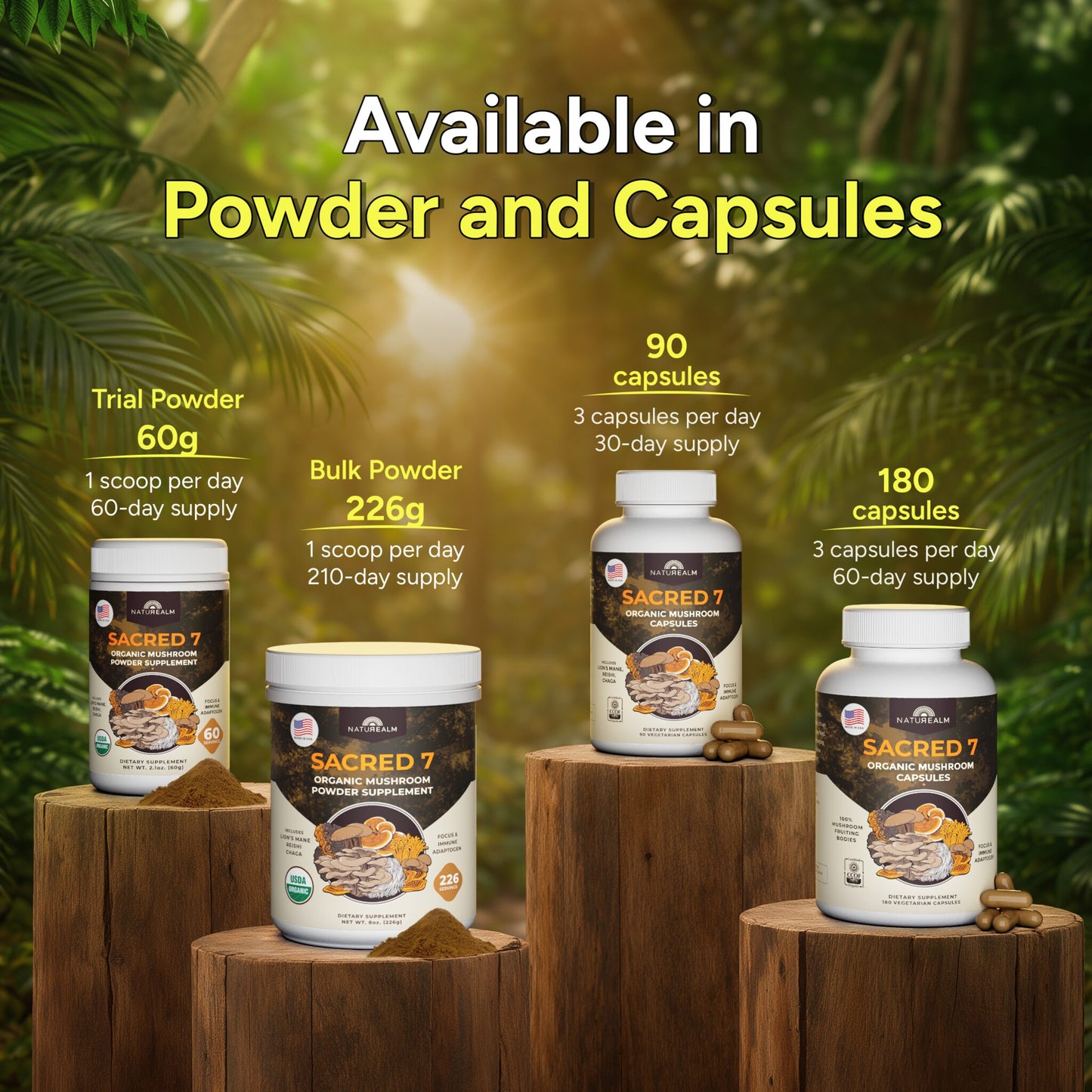 Sacred 7 Mushroom Extract Capsules