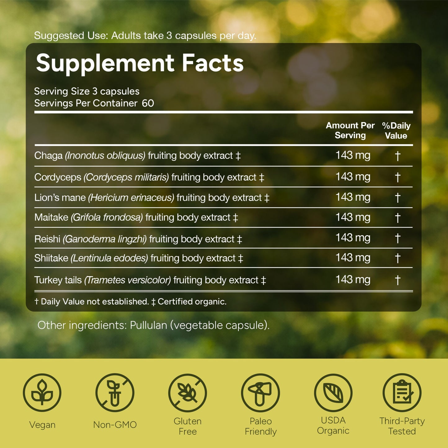 Sacred 7 Mushroom Extract Capsules