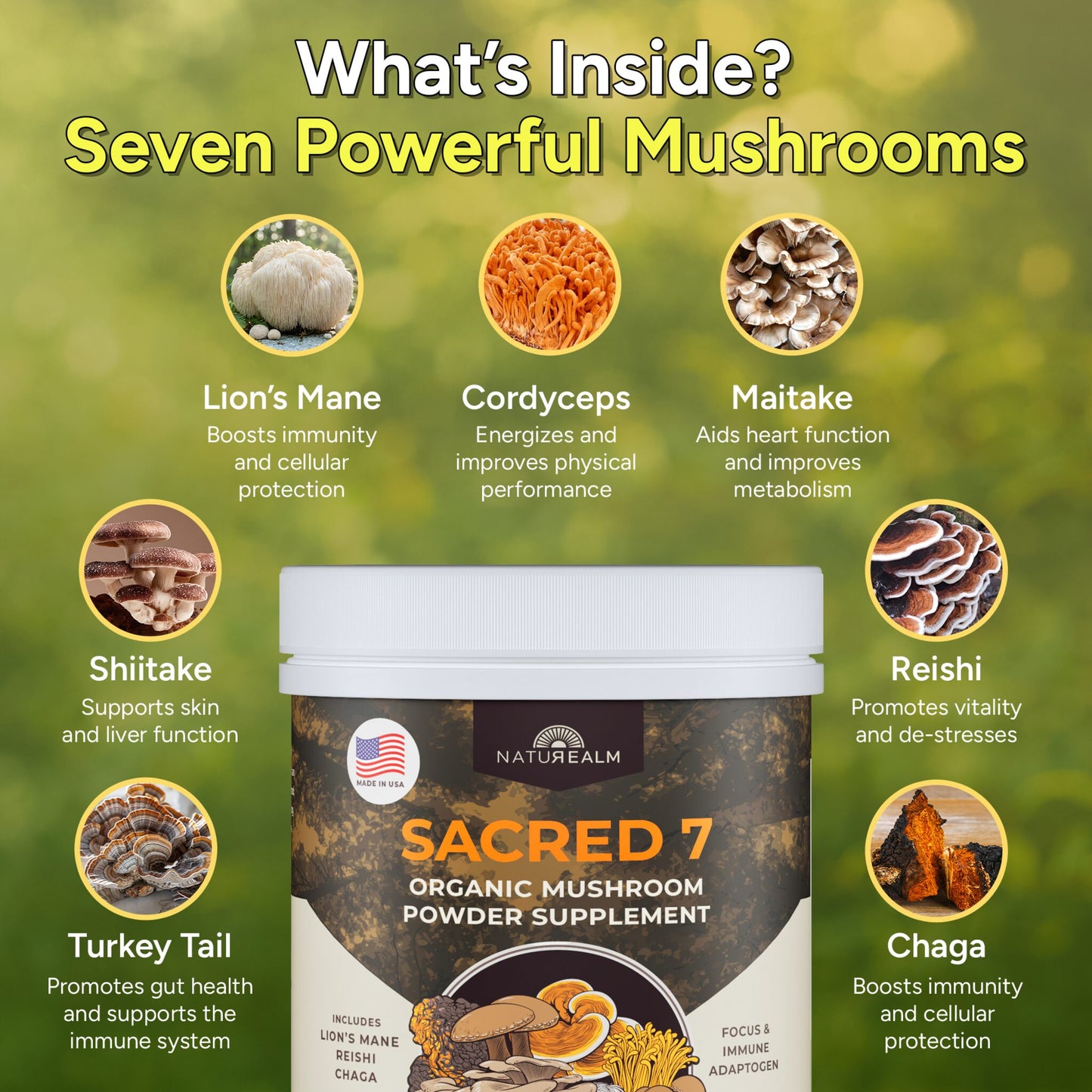 Sacred 7 Mushroom Extract Powder