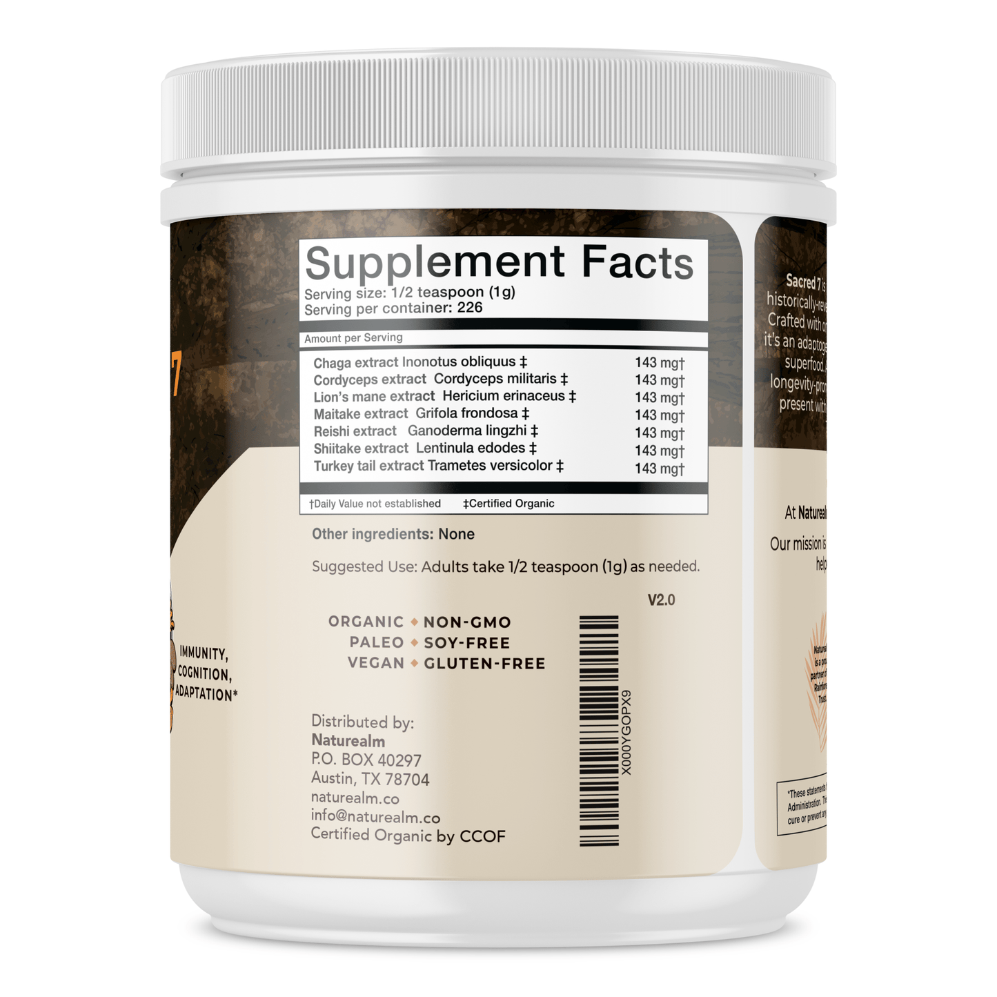 Sacred 7 Mushroom Extract Powder