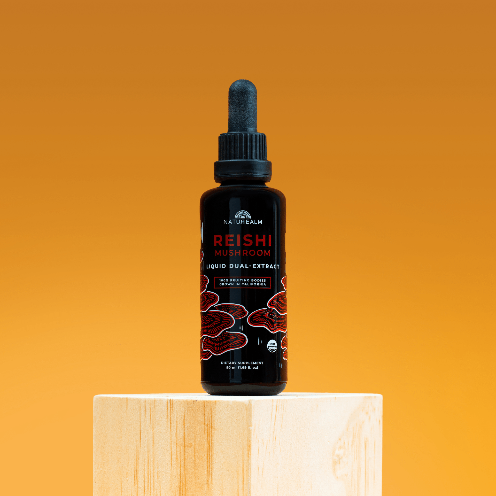 Reishi Mushroom Liquid Dual-Extract | 100% Fruiting Bodies | USDA Organic | Non-GMO | Gluten-Free | Naturealm - Naturealm Reishi Mushroom Liquid Dual-Extract | 100% Fruiting Bodies | USDA Organic | Non-GMO | Gluten-Free | Naturealm - Naturealm