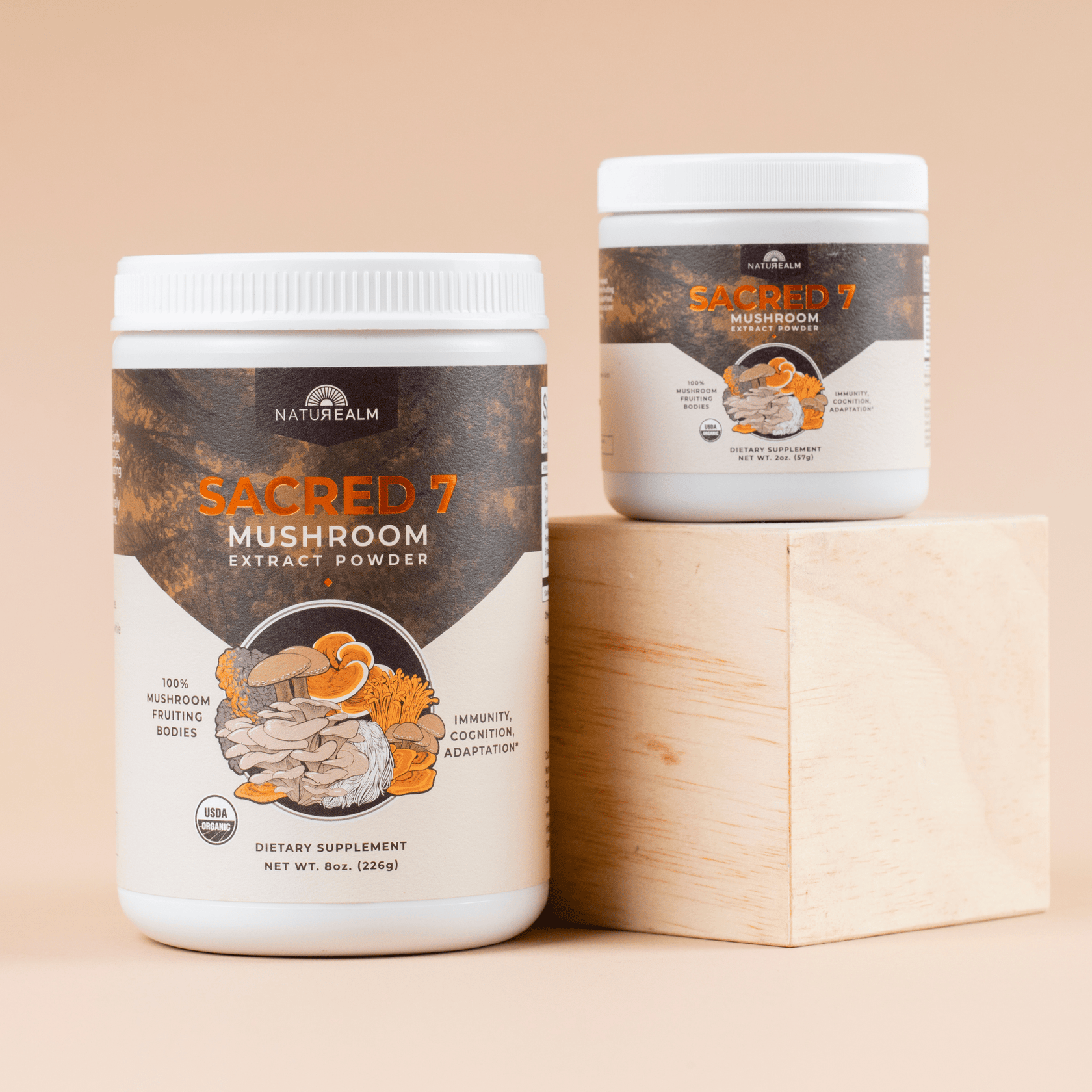 Sacred 7 Mushroom Extract Powder 100 Fruiting Bodies USDA Organic